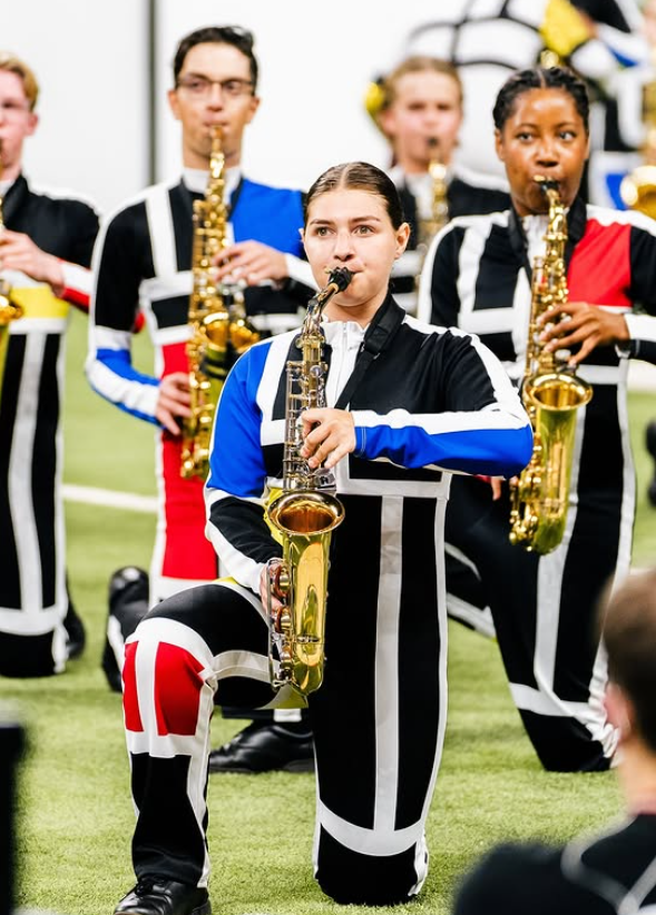Avon High School competing in BOA competition with Mondriesque routine