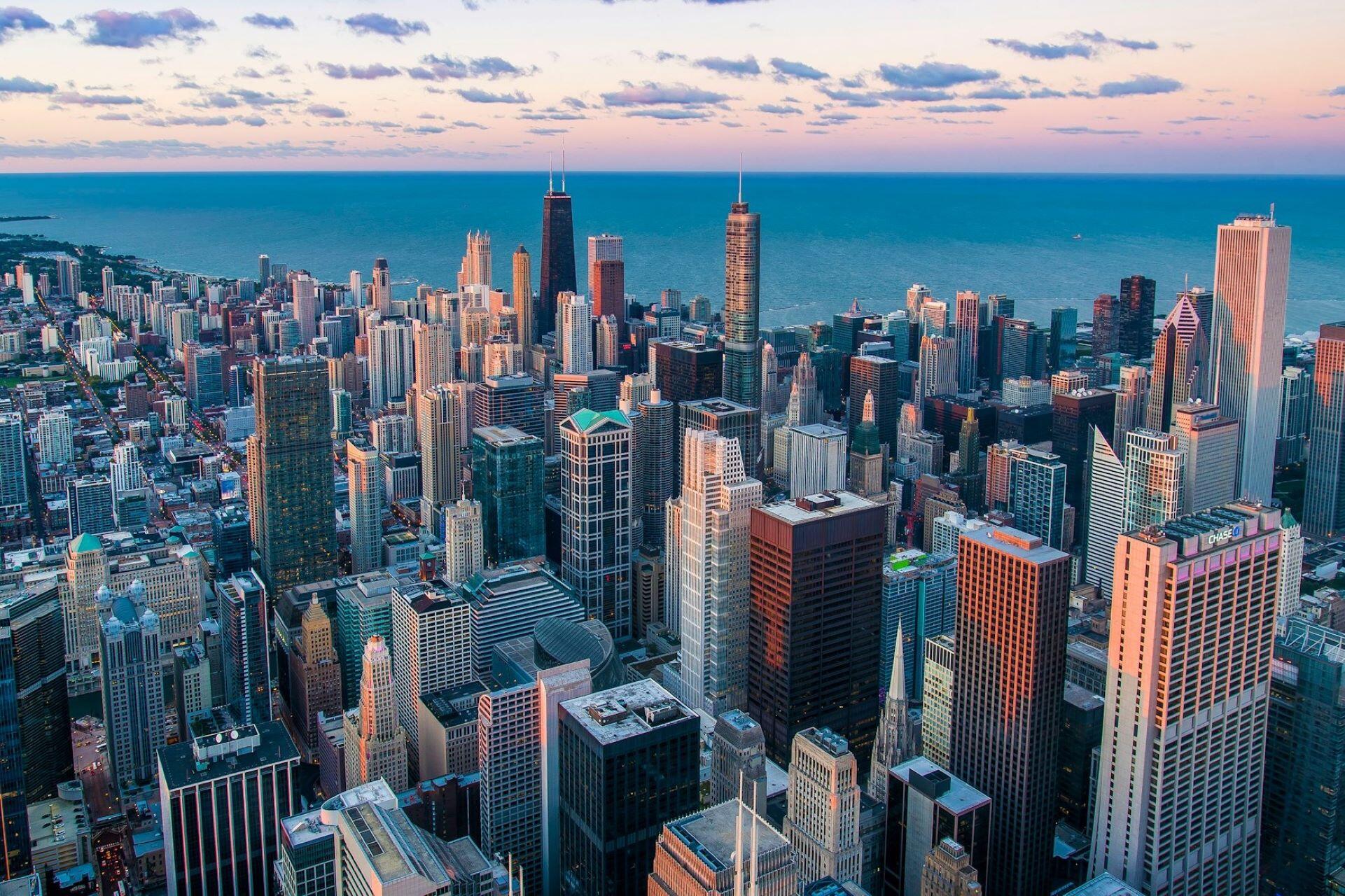 The Chicago skyline.