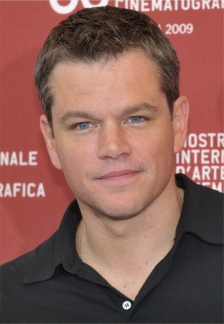 Photo portrait of Matt Damon.