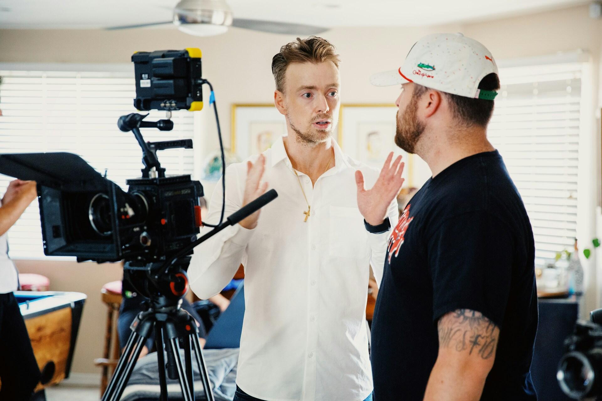 A director speaking to an actor.