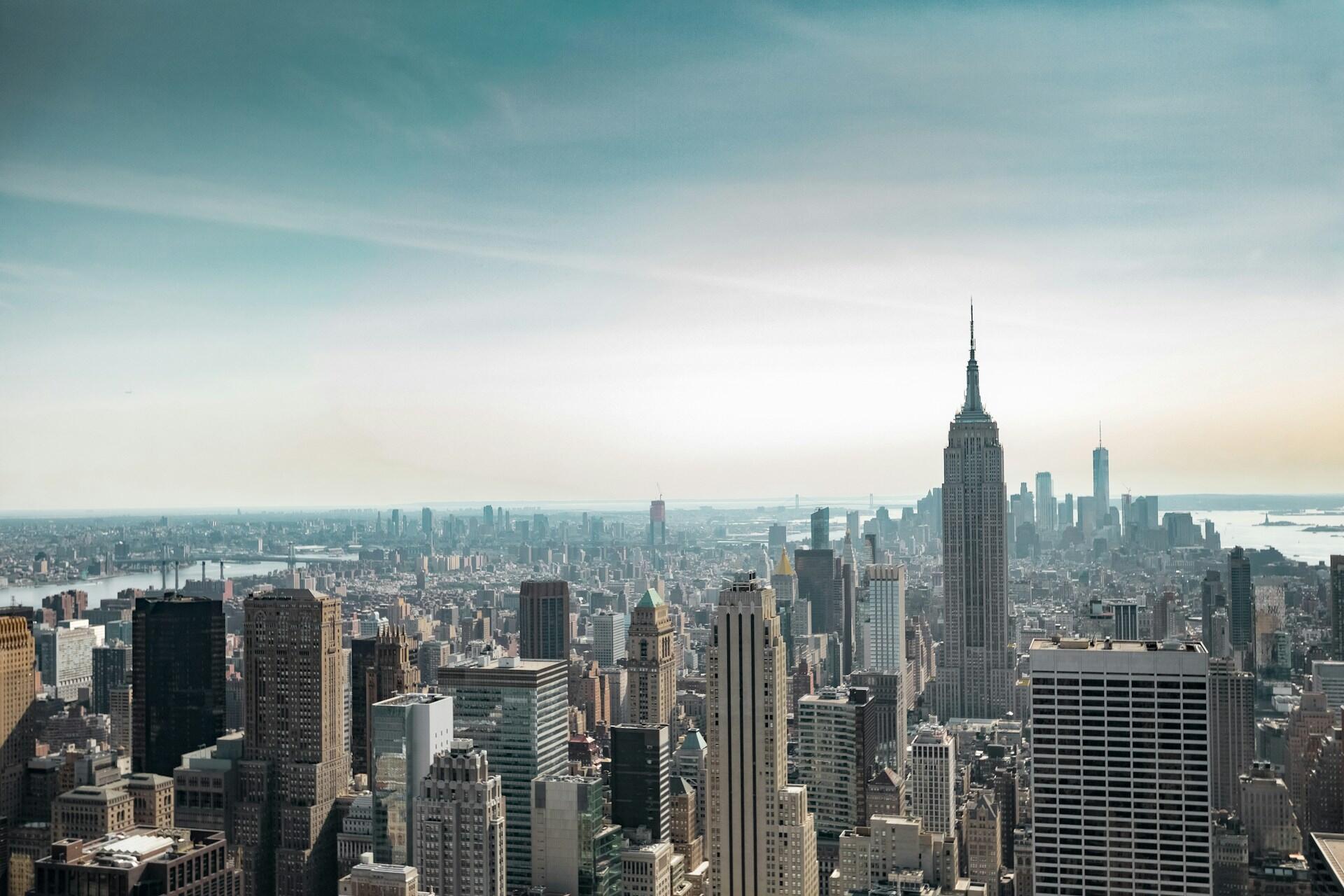 A view over the New York City skyline.