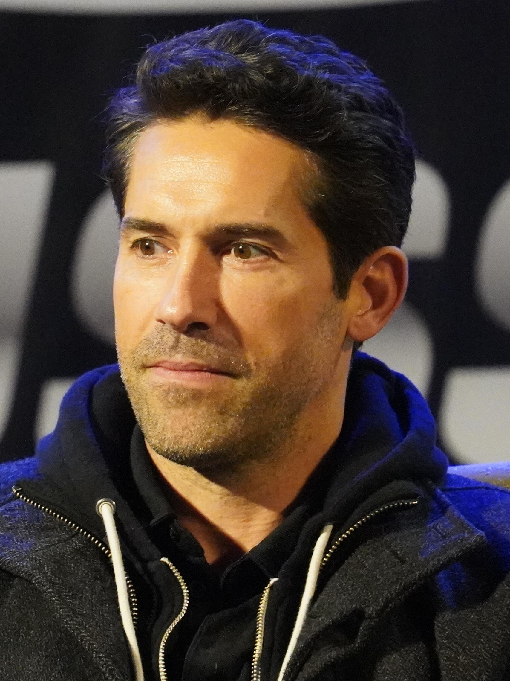 Close up shot of Scott Adkins at Comiccon in 2023.