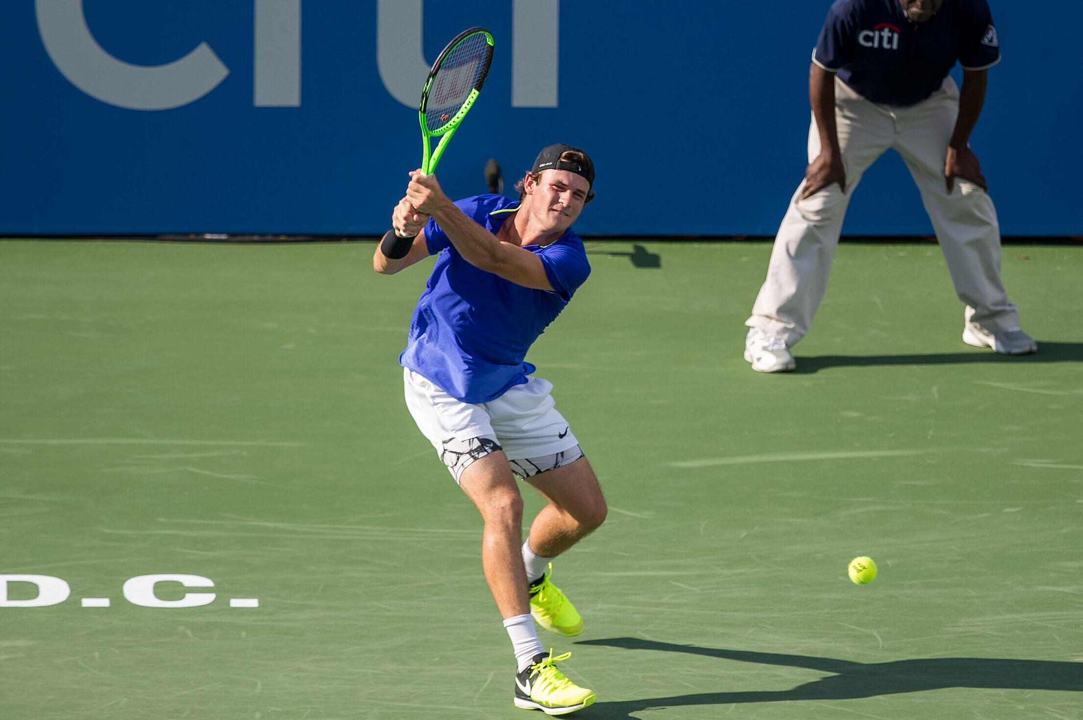 Tommy Paul playing in the Citi Open Tournament in 2017