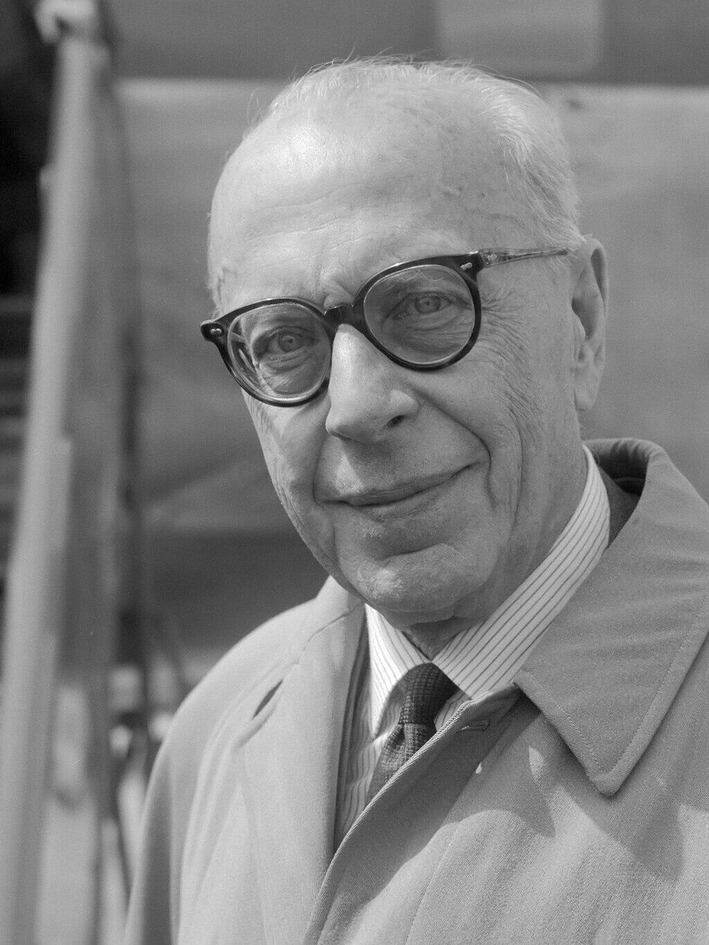 black and white portrait photo of Szell