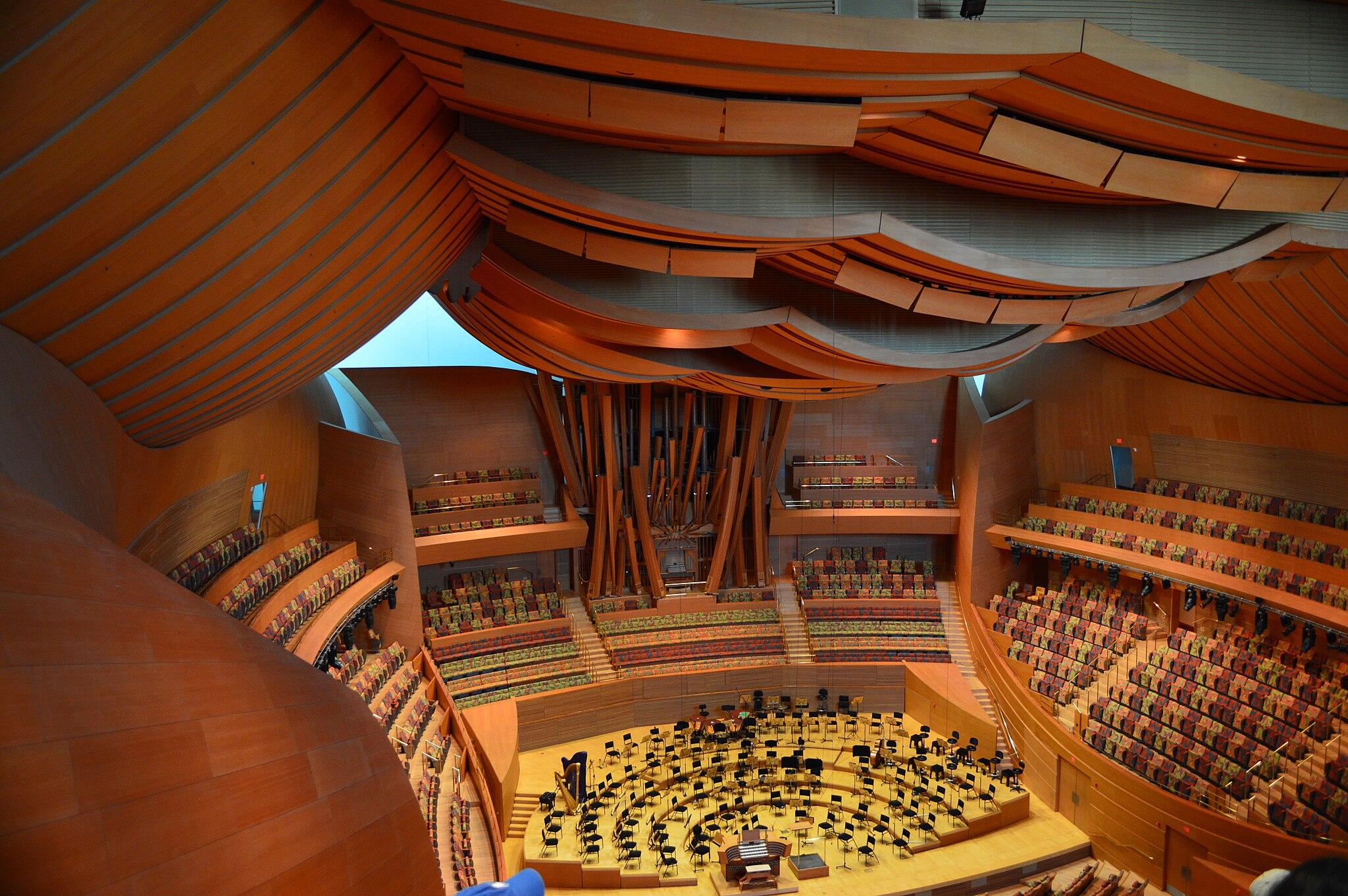 interior of the Disney Concert Hall