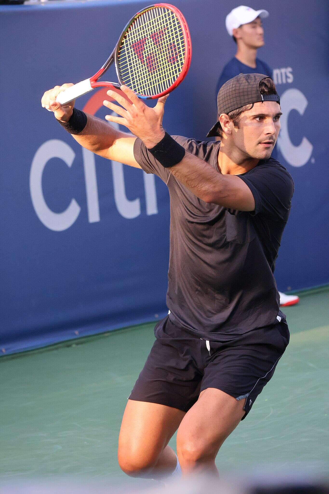 Marcos Giron playing in the first round of the 2023 DC Open