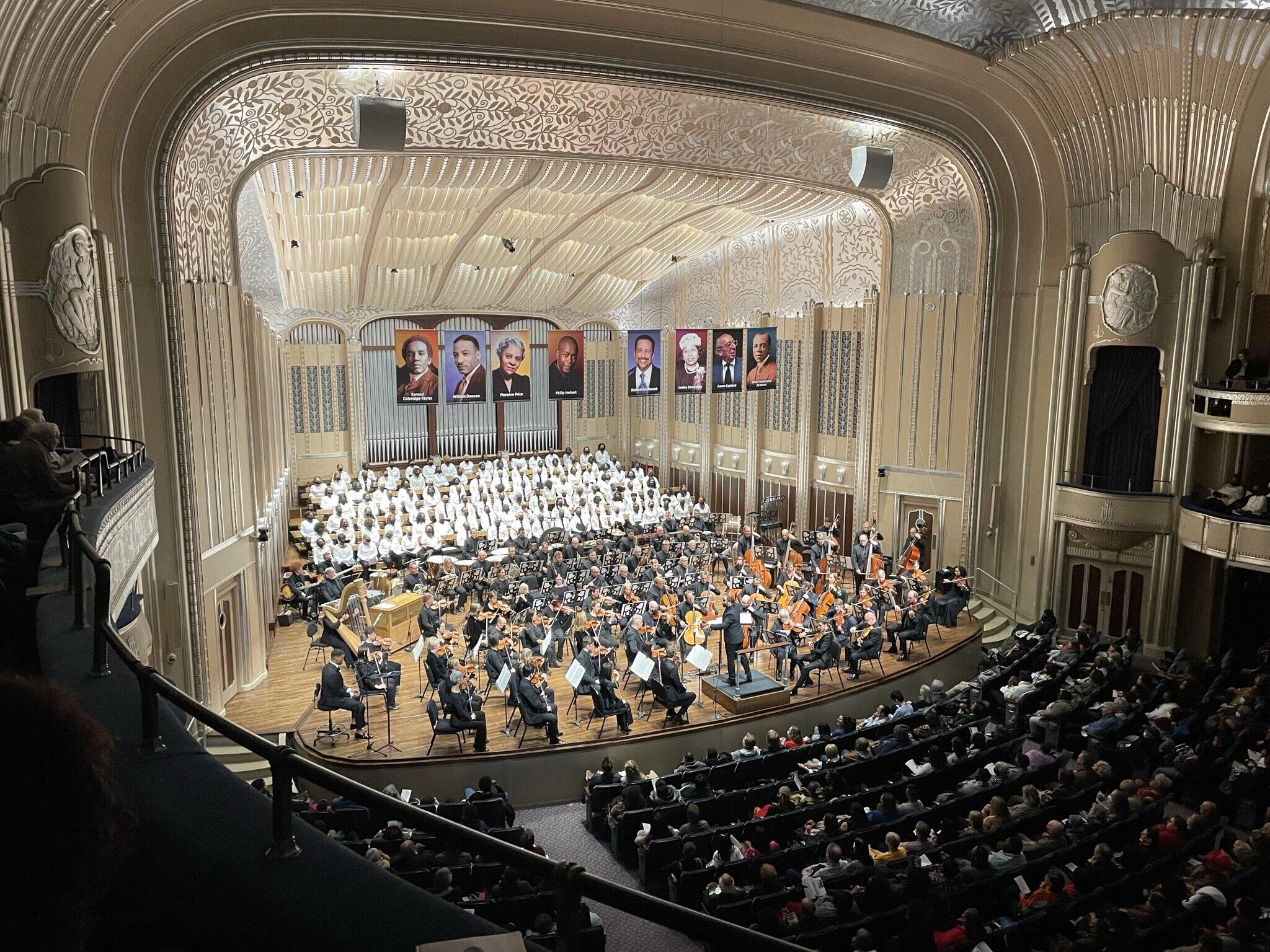 The Cleveland Orchestra being conducted by Daniel Reith at Severance Hall January 15th 2023 Martin Luther King, Jr. MLK Celebration concert.