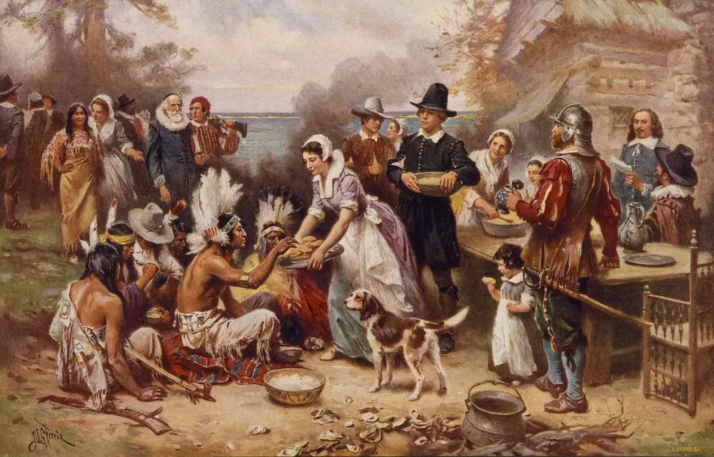 The first Thanksgiving feast