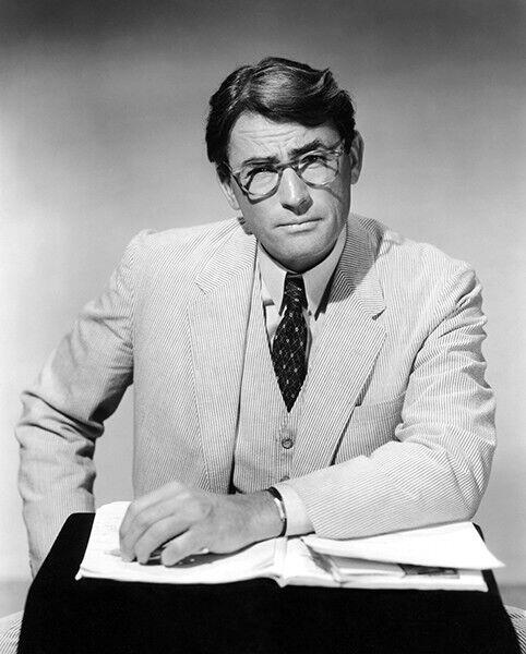 Gregory Peck in the American coming-of-age legal drama crime film To Kill a Mockingbird (1962). 