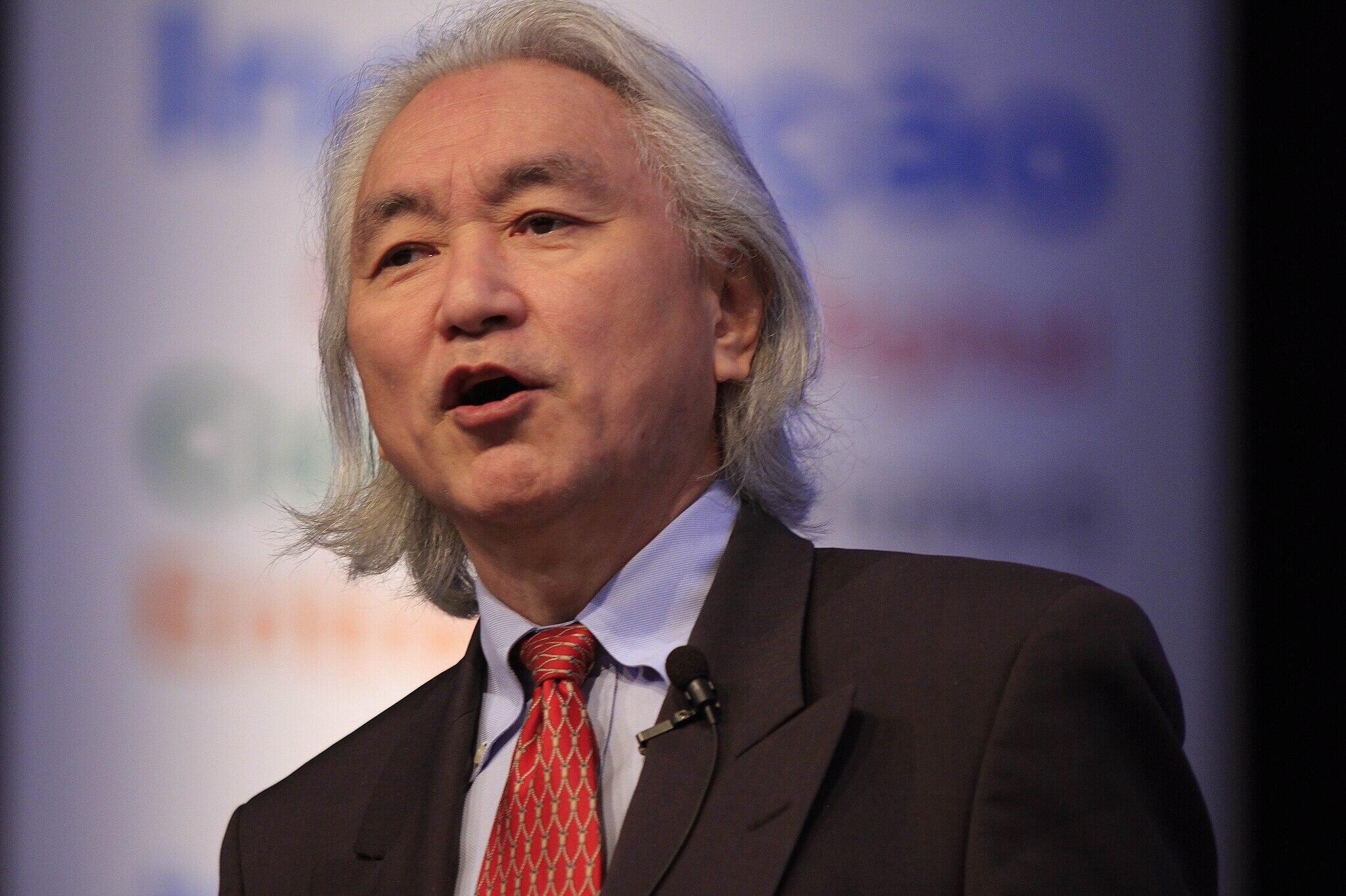Michio Kaku speaking at a convention.
