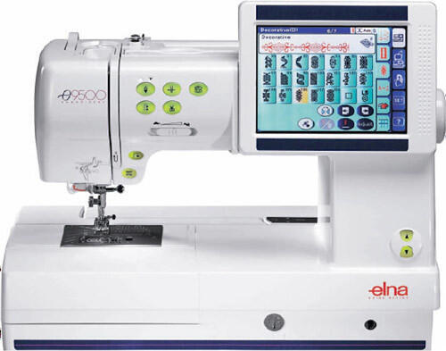 a white computerized sewing machine