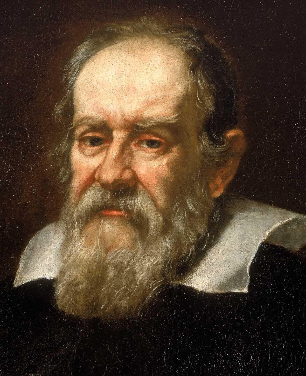 A portrait of Galileo.