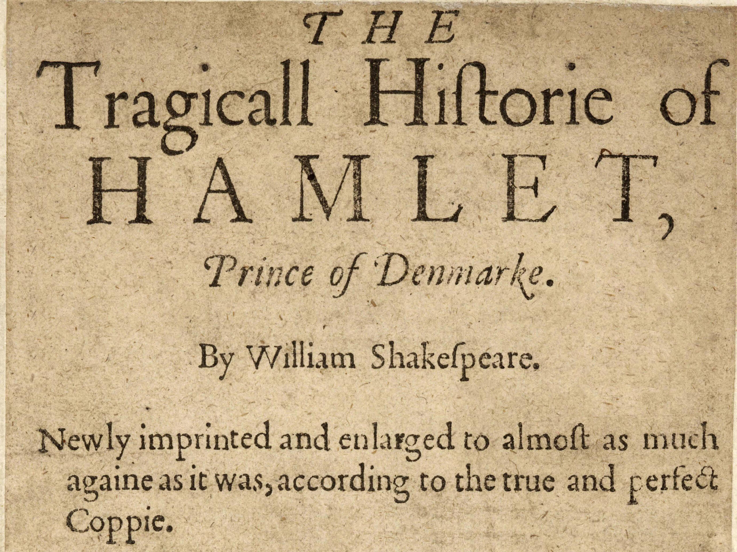 Title page of Hamlet 2nd quarto (1604)