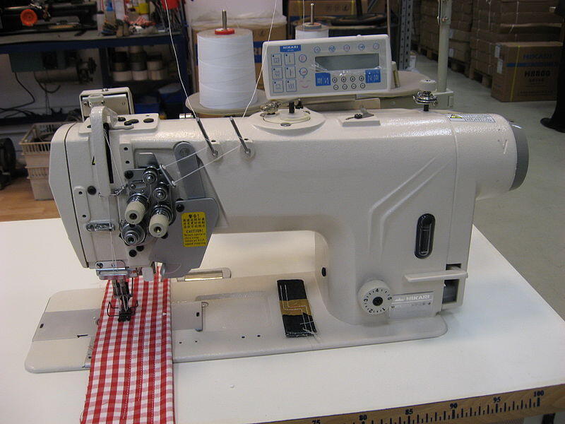 a modern programmable industrial sewing machine 