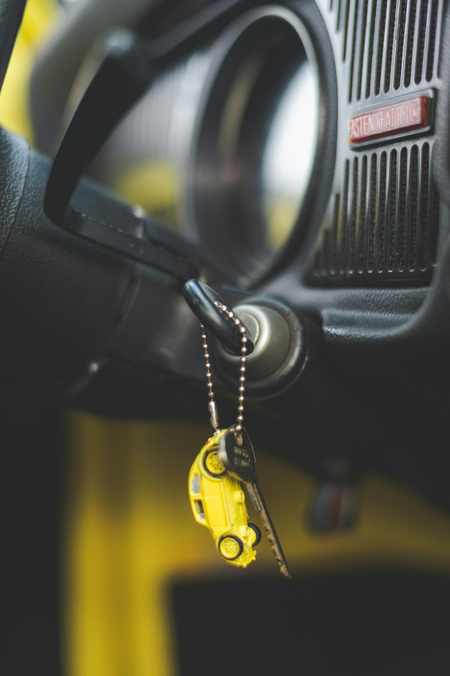 car key in the ignition