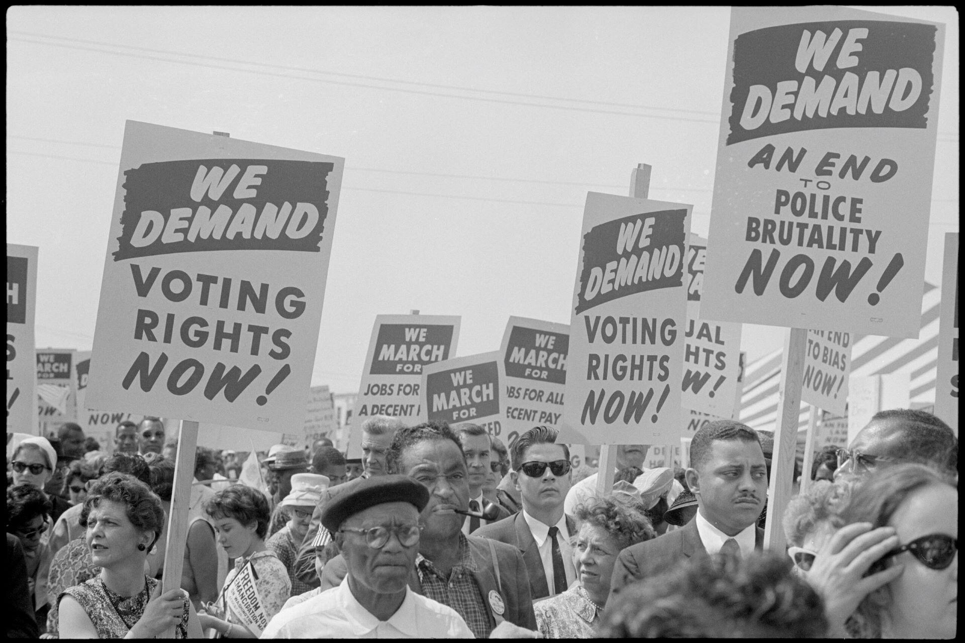 Protestors at the March on Washington.