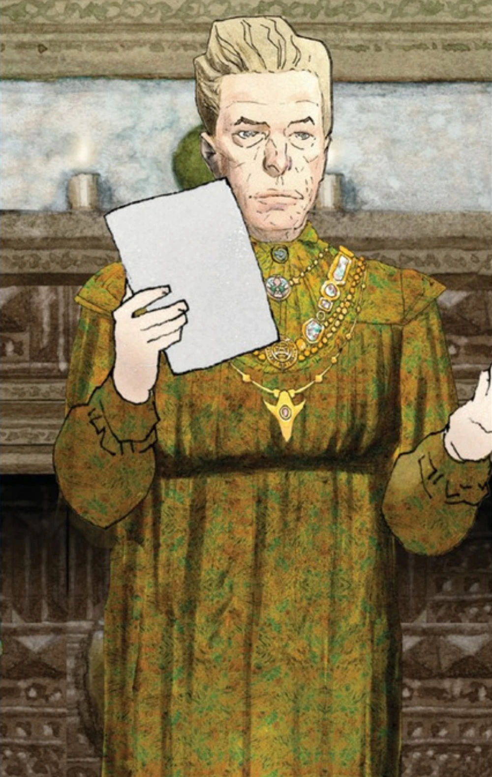 drawing from the Wicked graphic novel of Madame Morrible