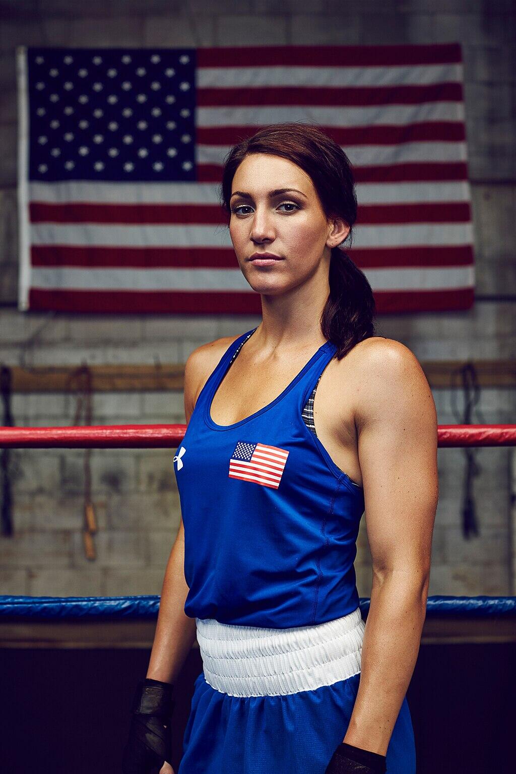 Mikaela Mayer's team USA shot.