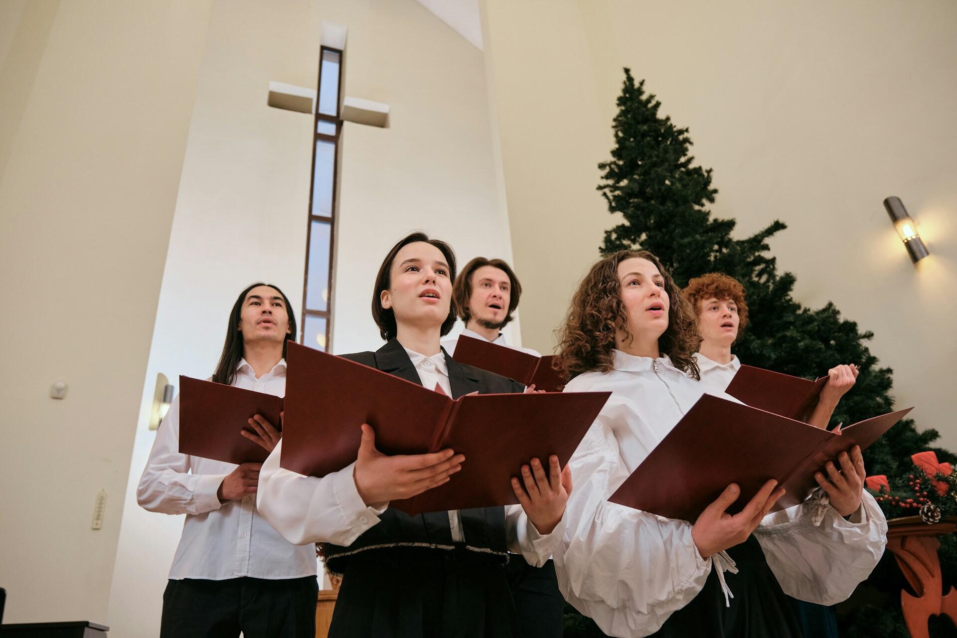 church choir singing