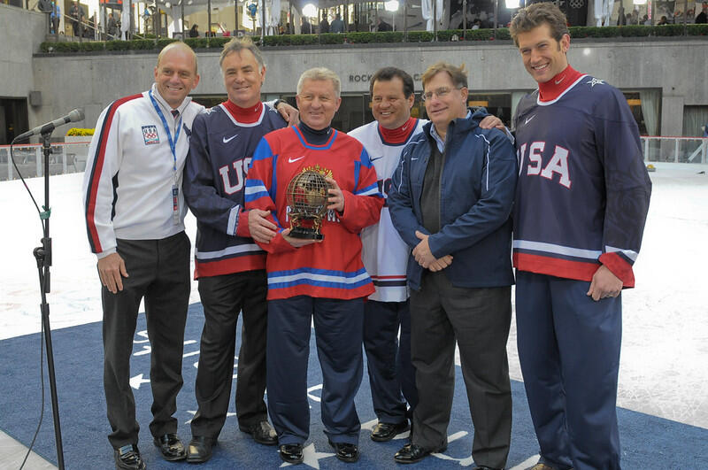 Six members of the US 1980 hockey team during a reunion.
