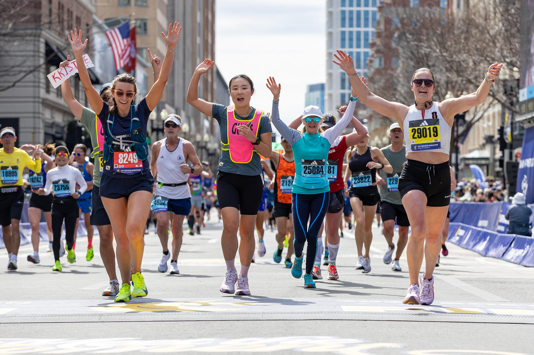 runners in the Boston Marathon
