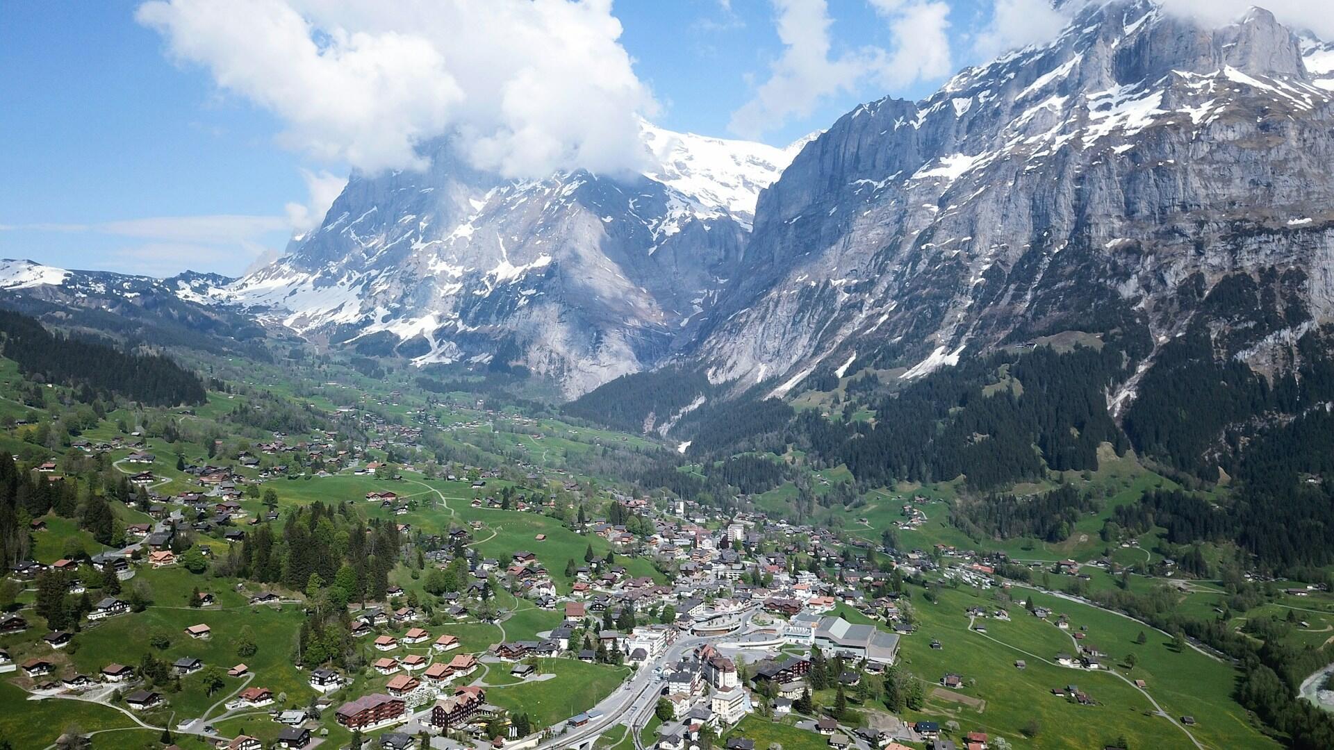 Panoramic view of beautiful Cortina d'Ampezzo.
