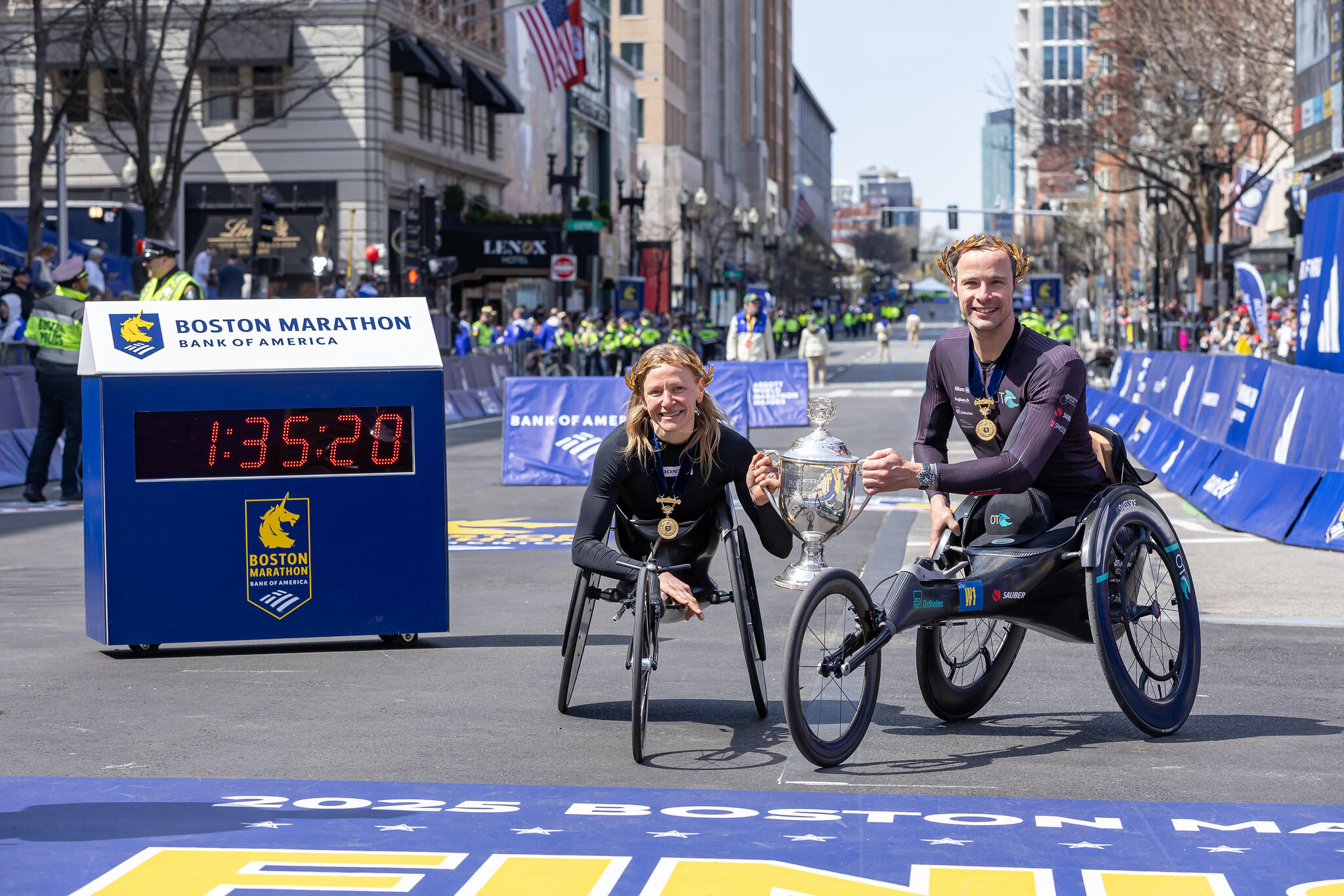 Wheelchair users who won the Boston Marathon 2025