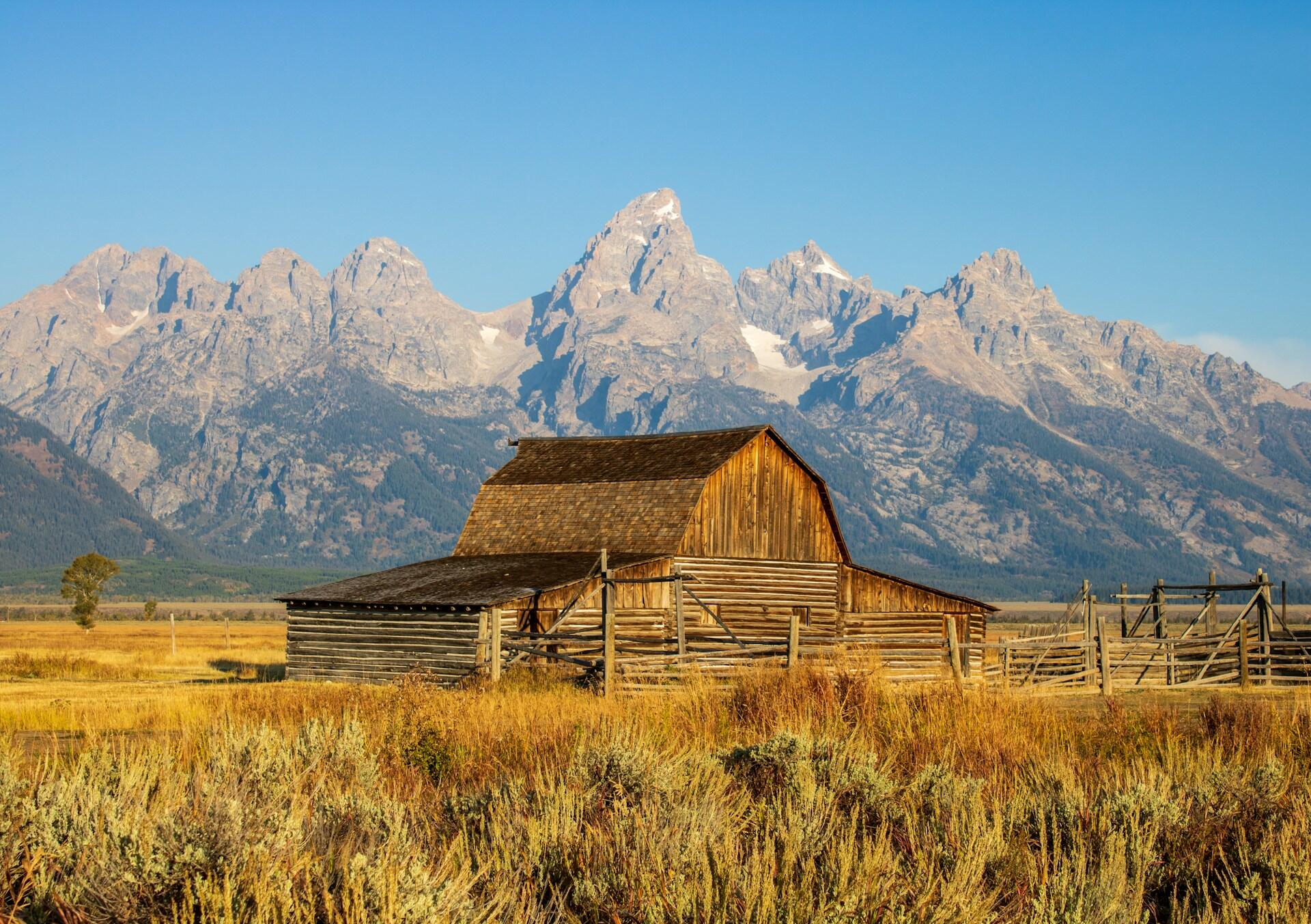 Historic Mormon Row barns in Jackson, WY