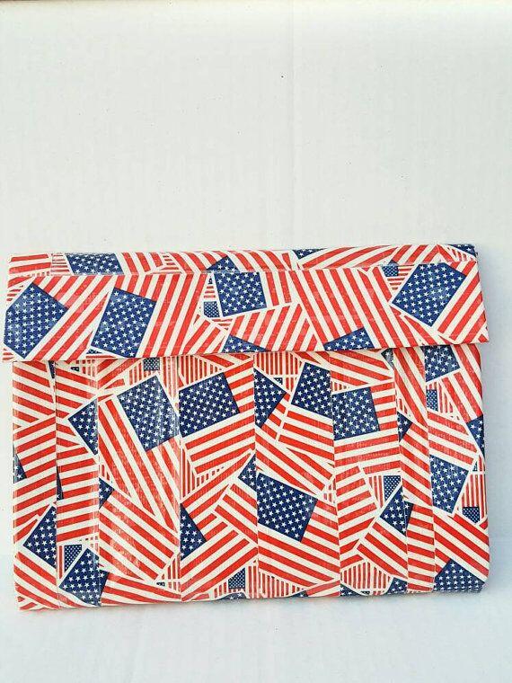 duct tape wallet with american flag