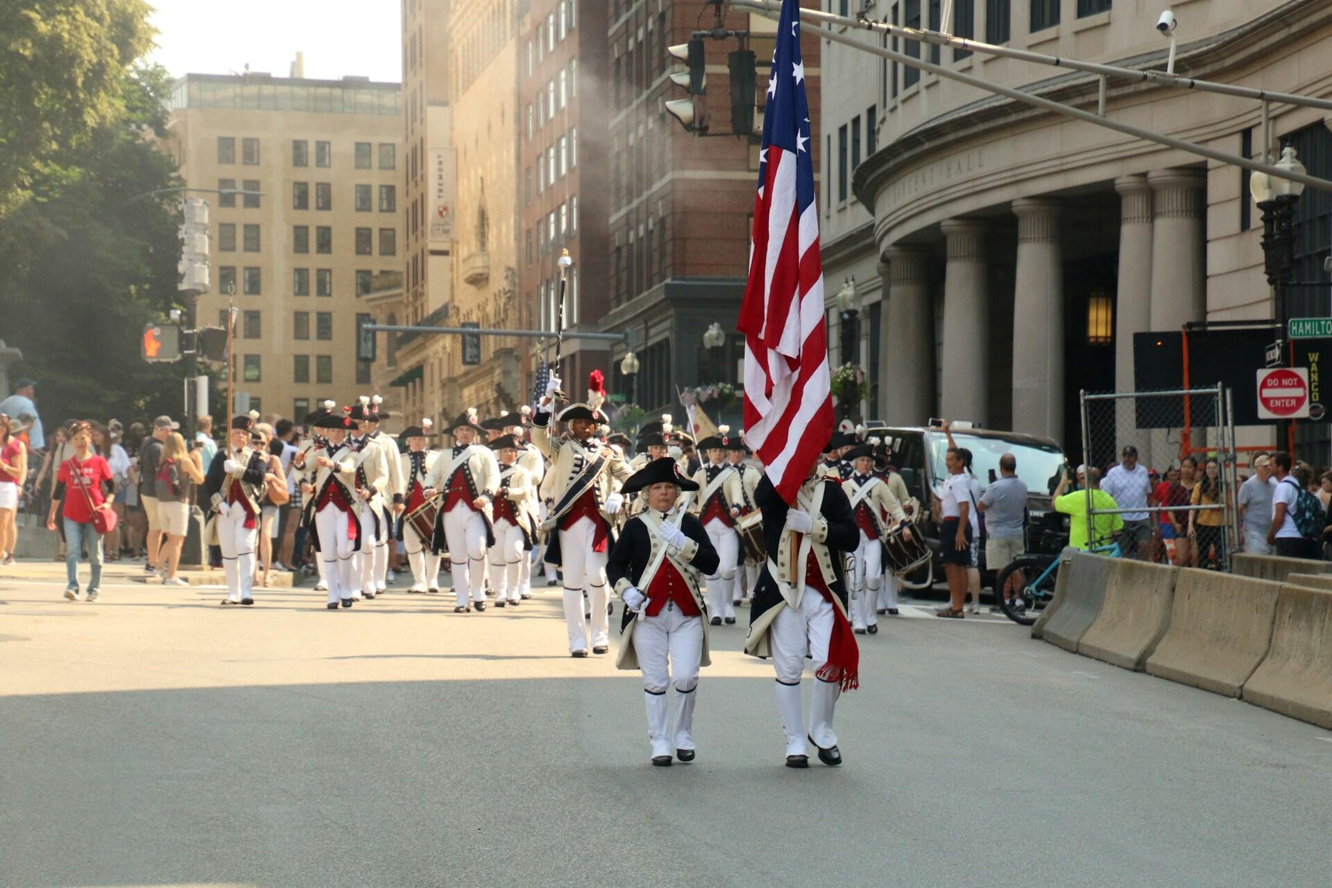 4th of July parade in an American town
