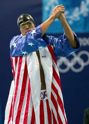 Gary Hall Jr in an American robe