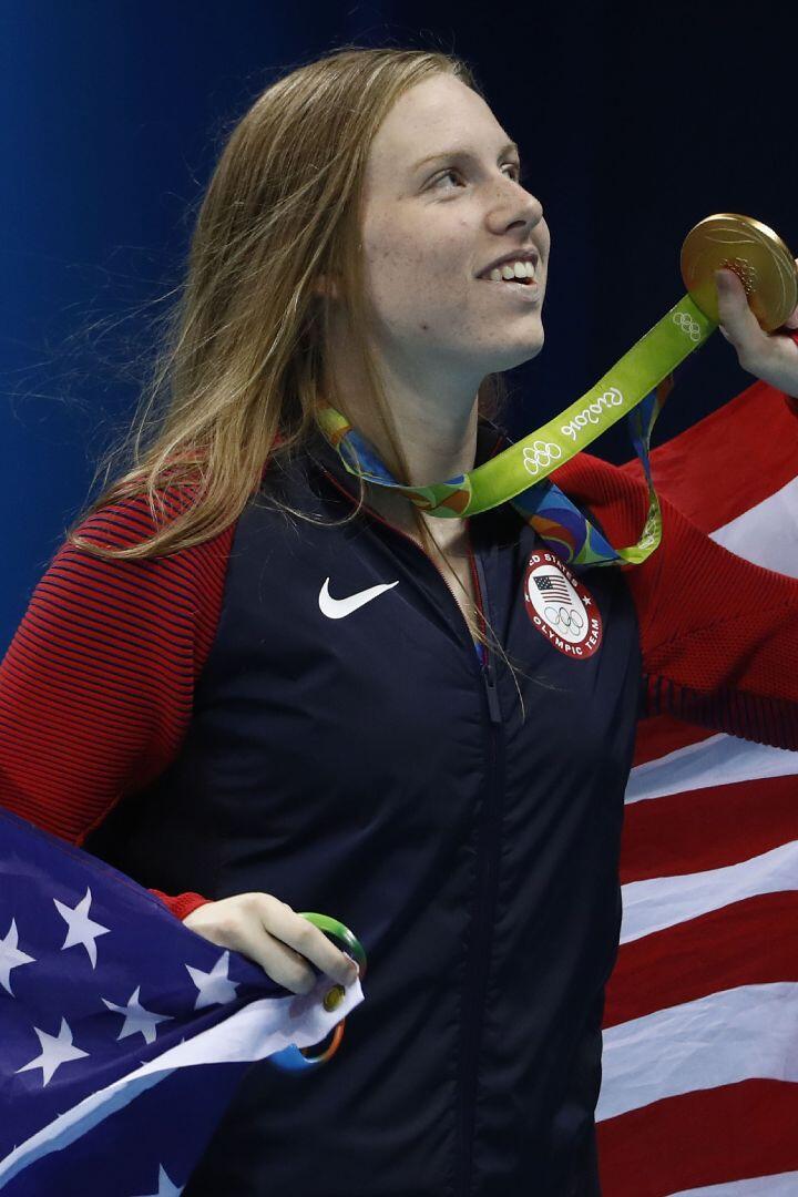 Lilly King with Olympic medal