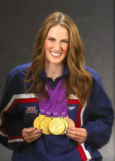 Missy Franklin with Olympic medals