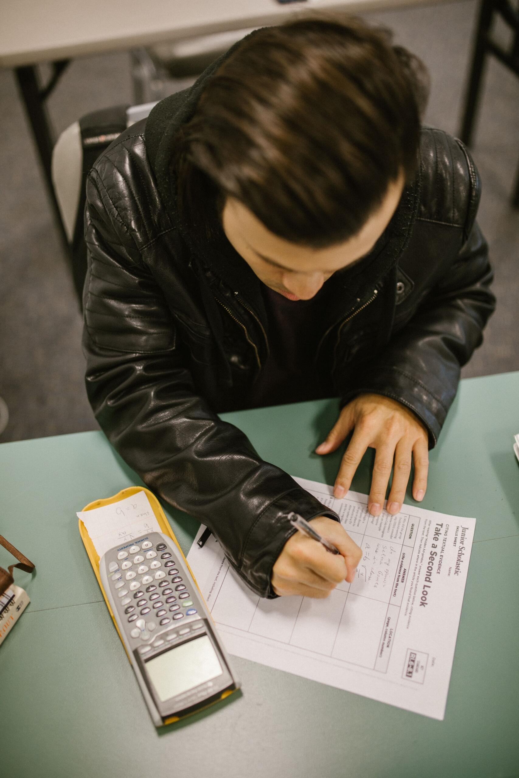 A student is completing SAT sample questions