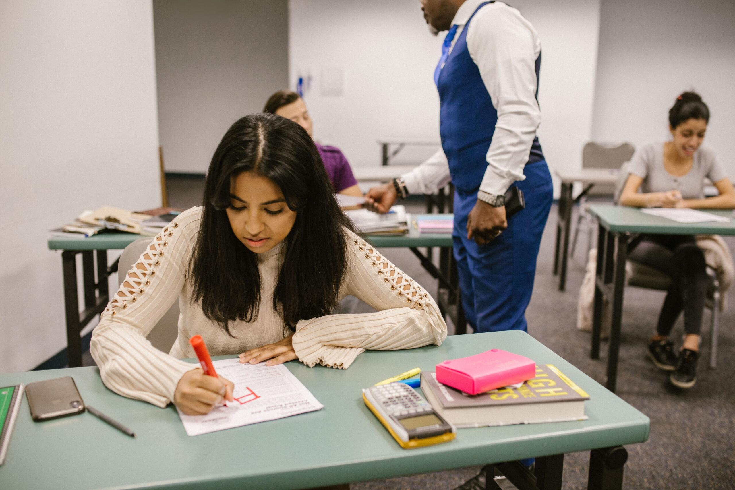 A student is preparing for the digital SAT by taking notes