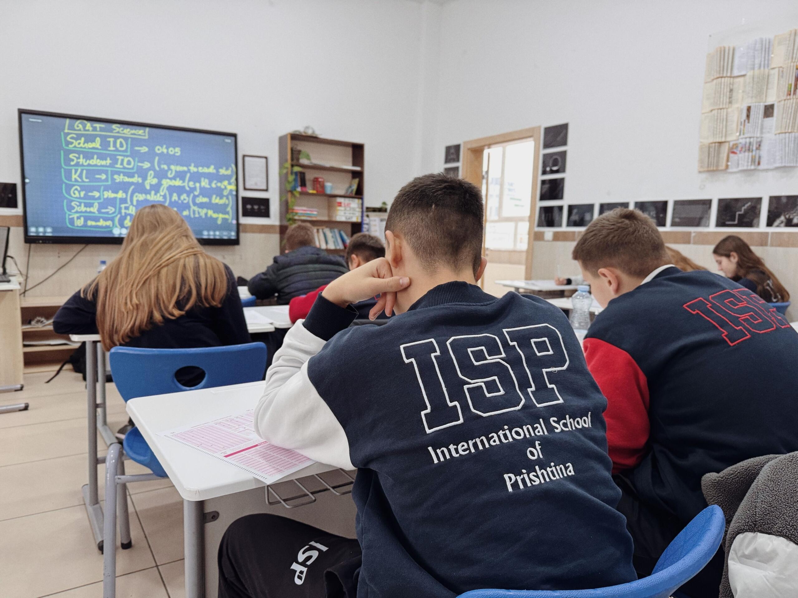 A classroom full of SAT students are preparing for this year's test.