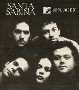 MTV Unplugged promo image for band Santa Sabina, in black and white