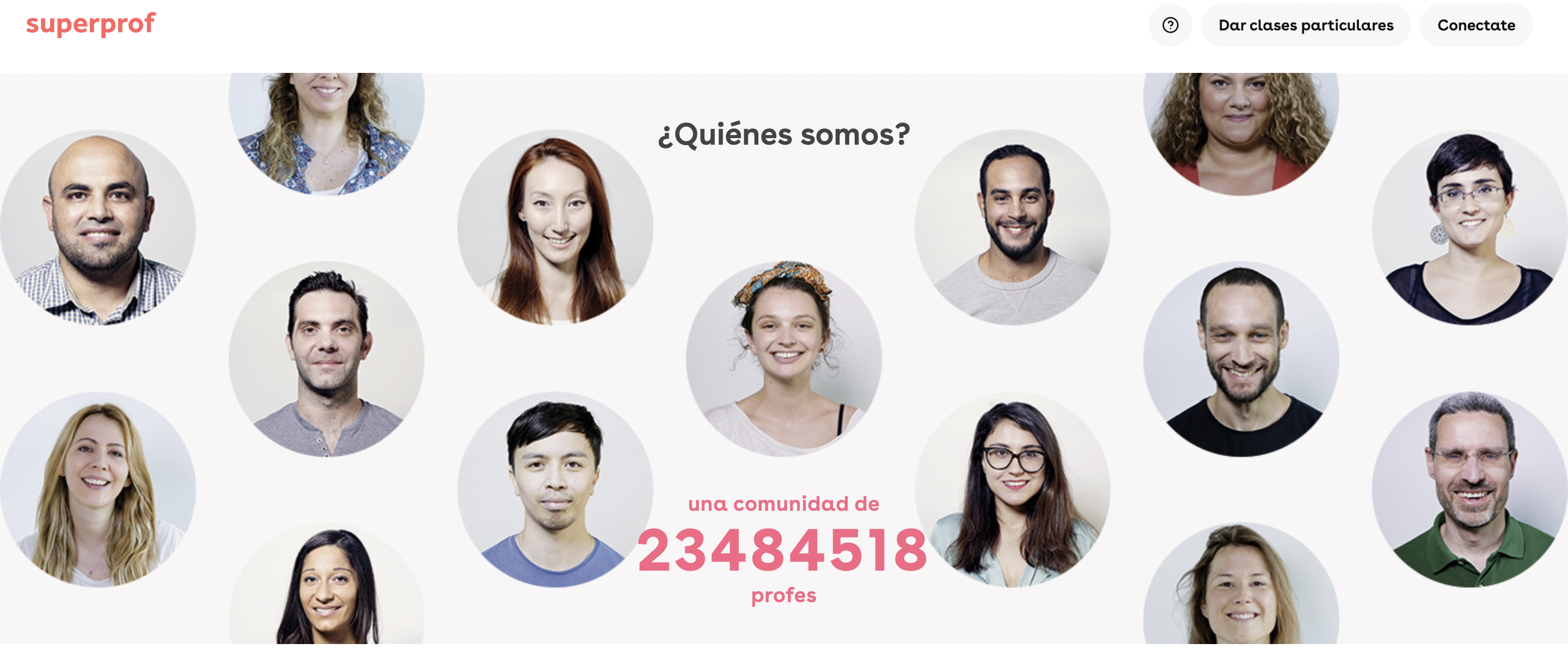 Pagina web de Superprof