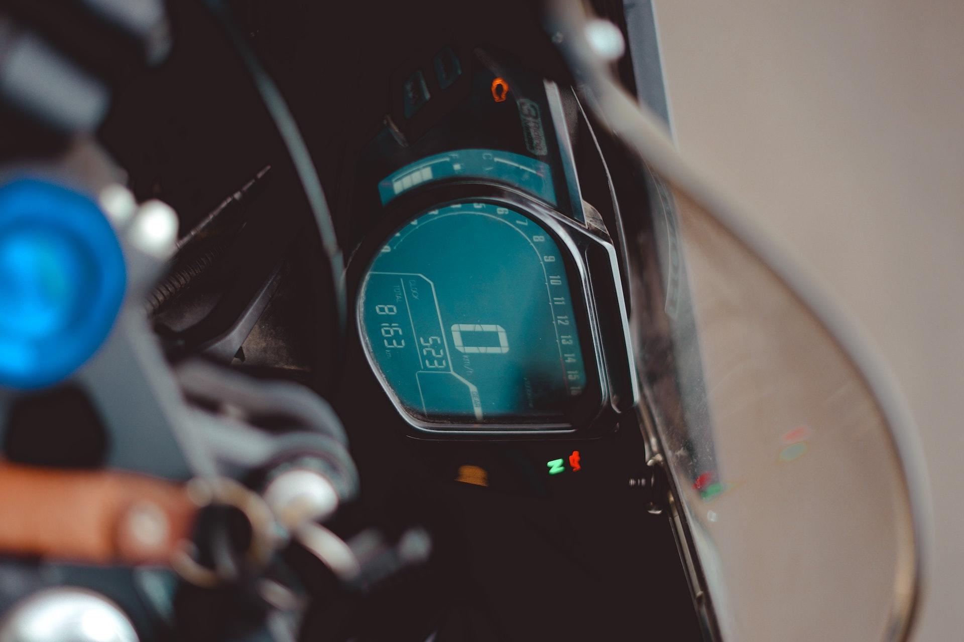 El número cero en un odómetro digital