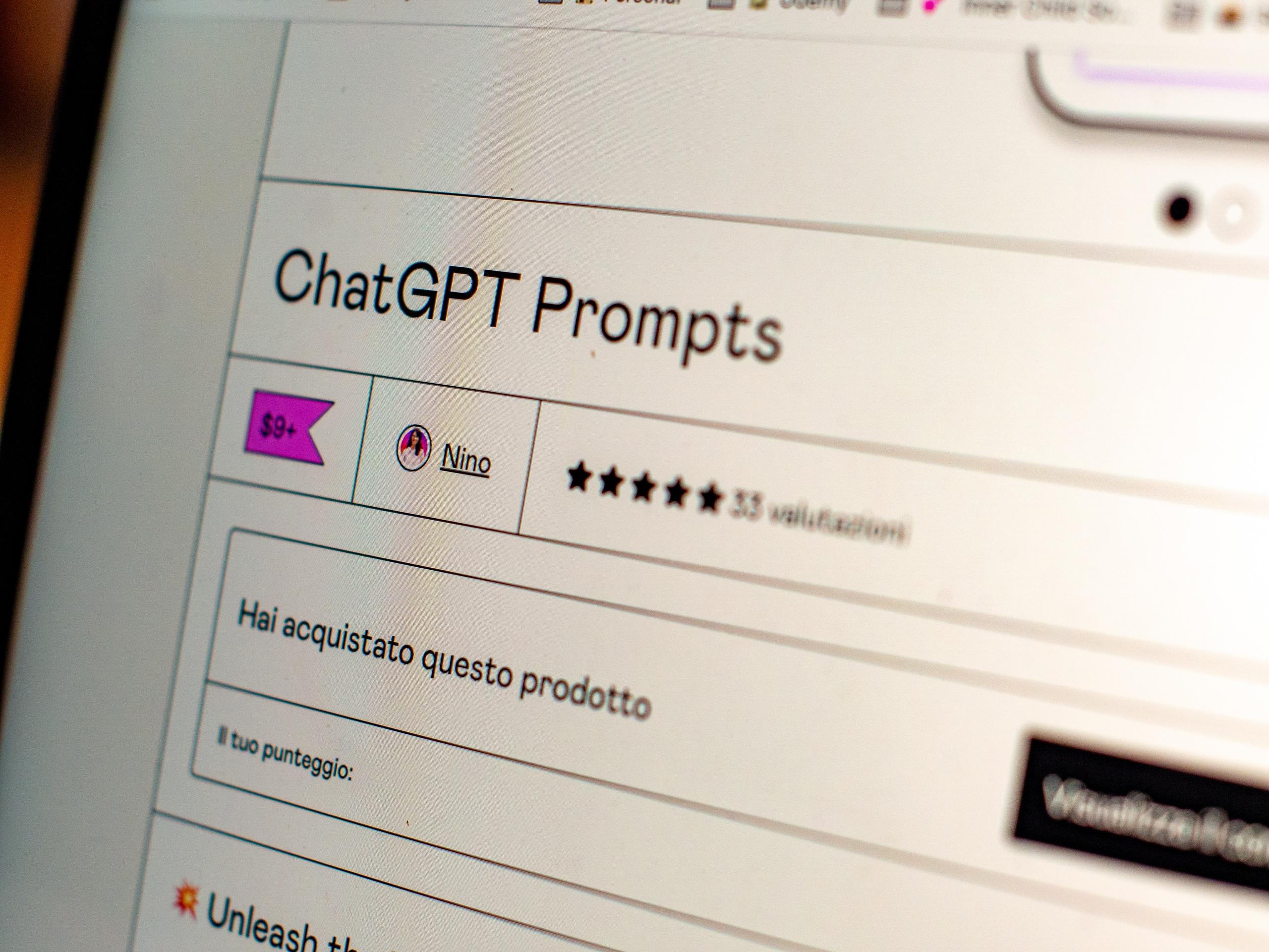 pantalla con chatgpt prompts