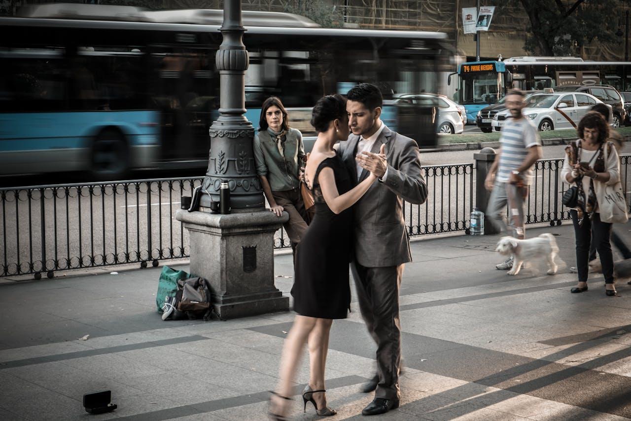 Bailando tango en las calles