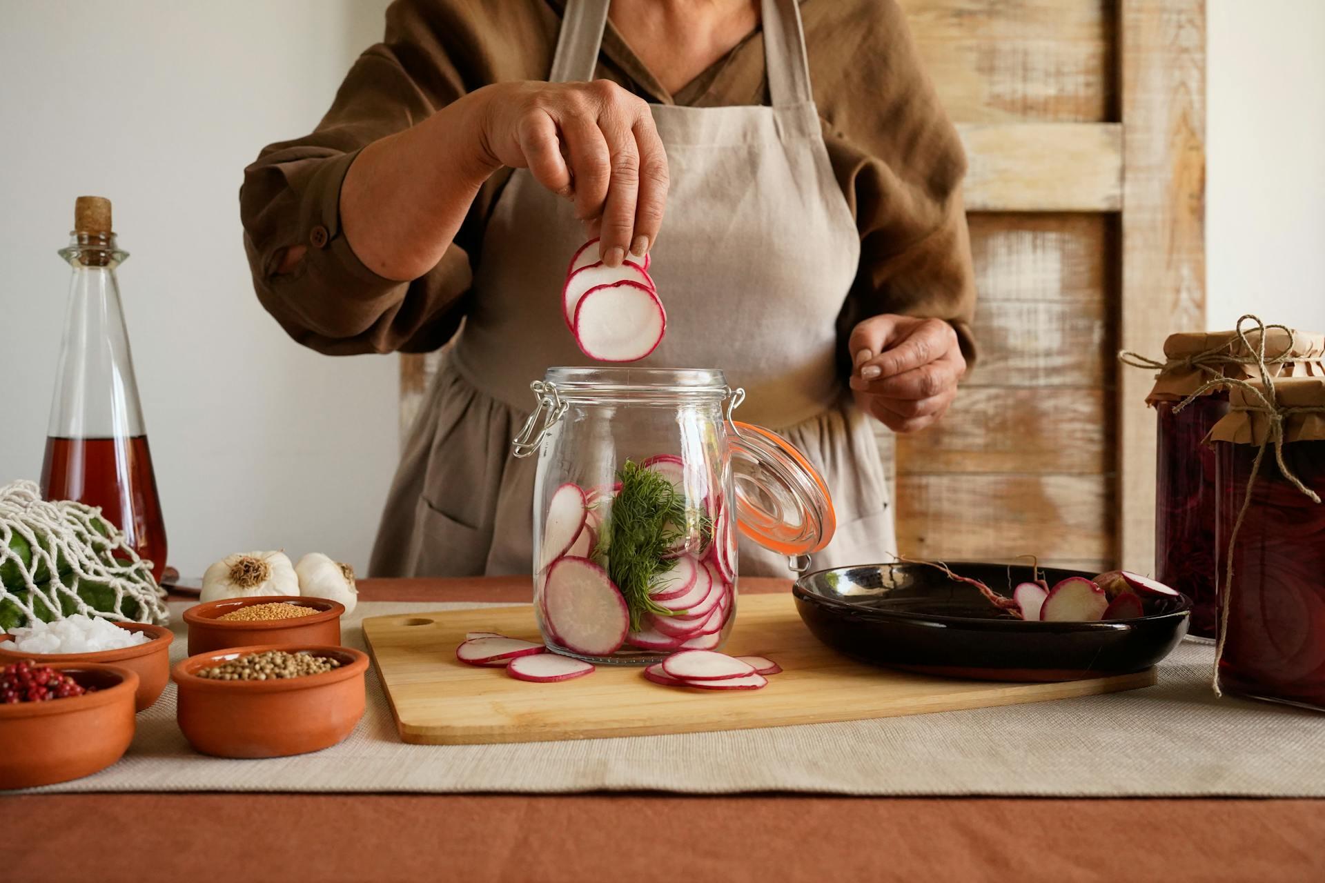 Preparación casera de comida saludable
