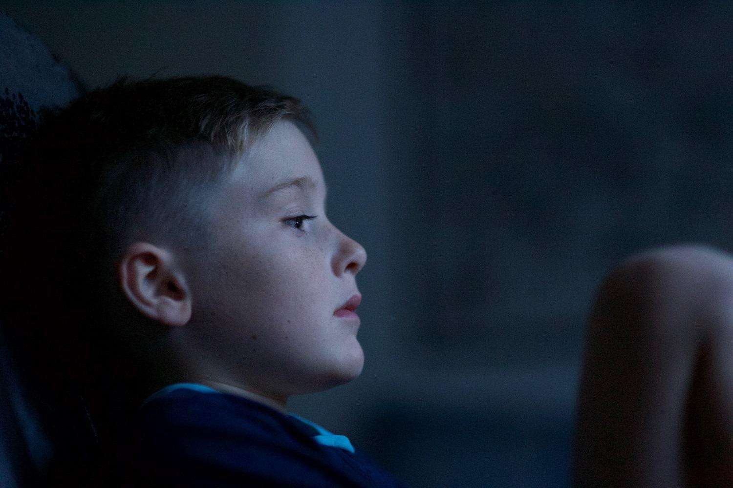 young boy alone