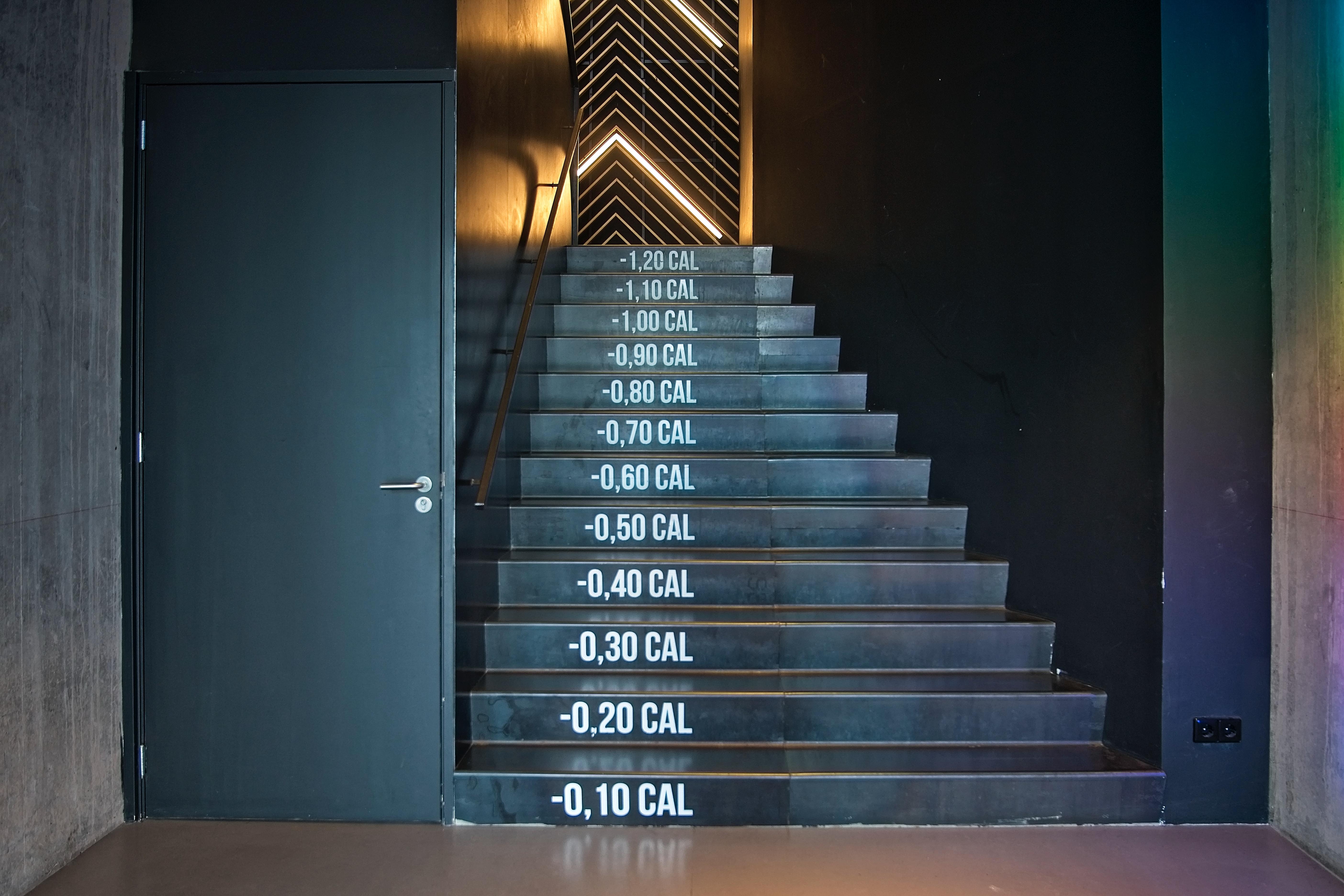 calorie counting staircase
