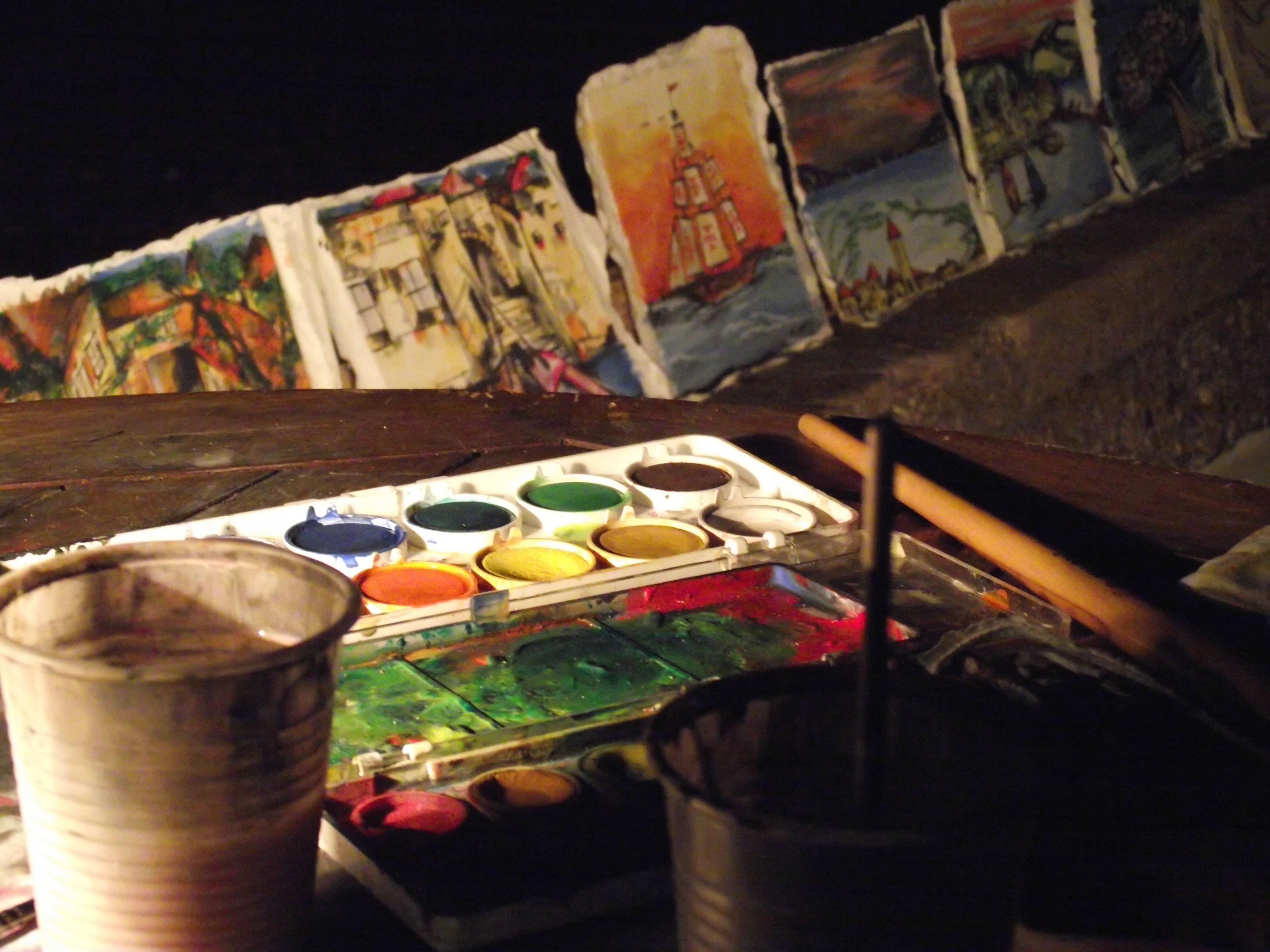 artist's canvas and poetry