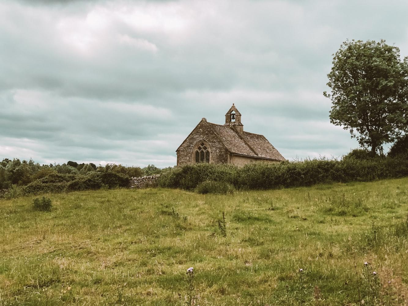 church in English countryside