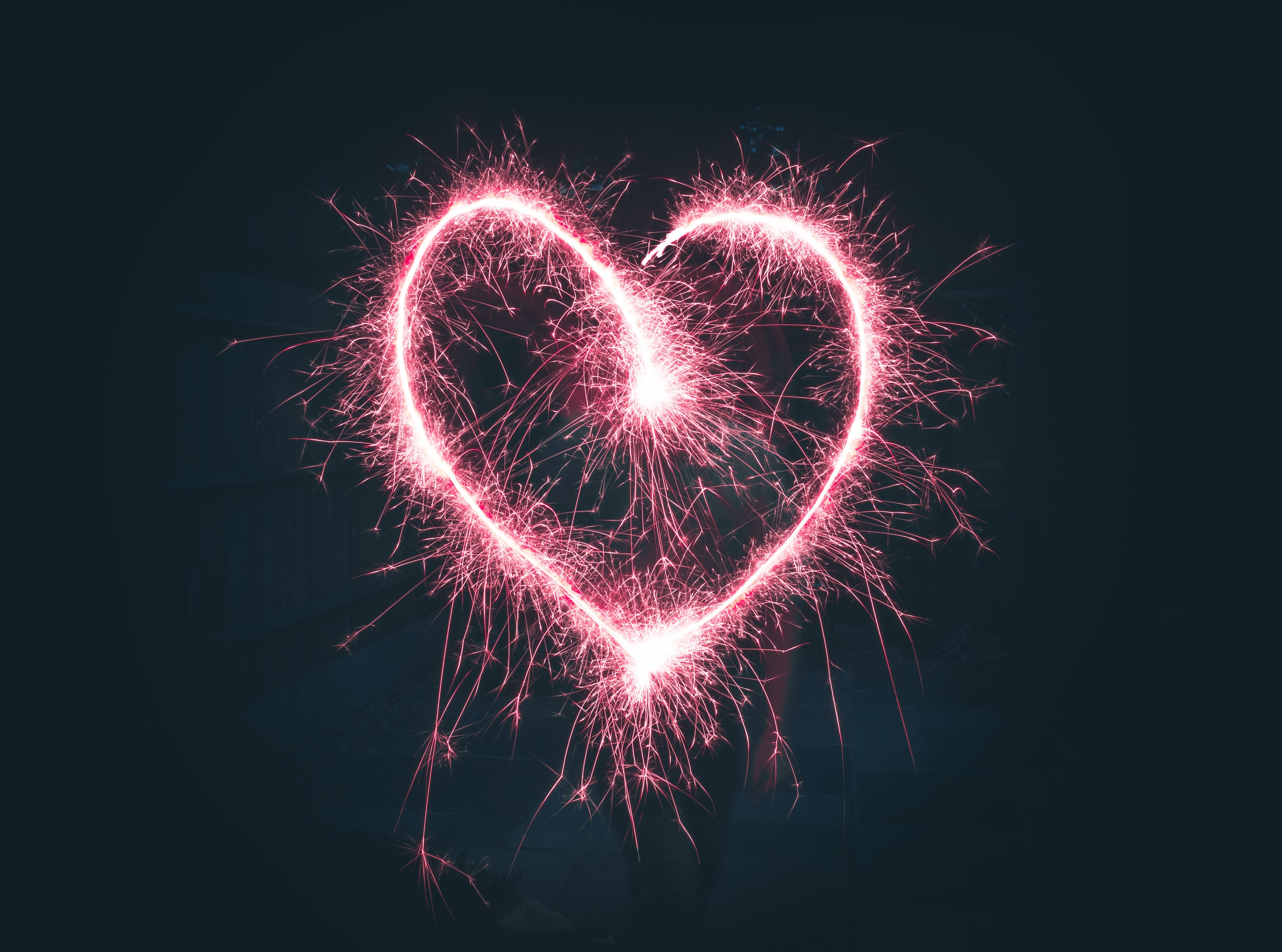 heart fireworks display