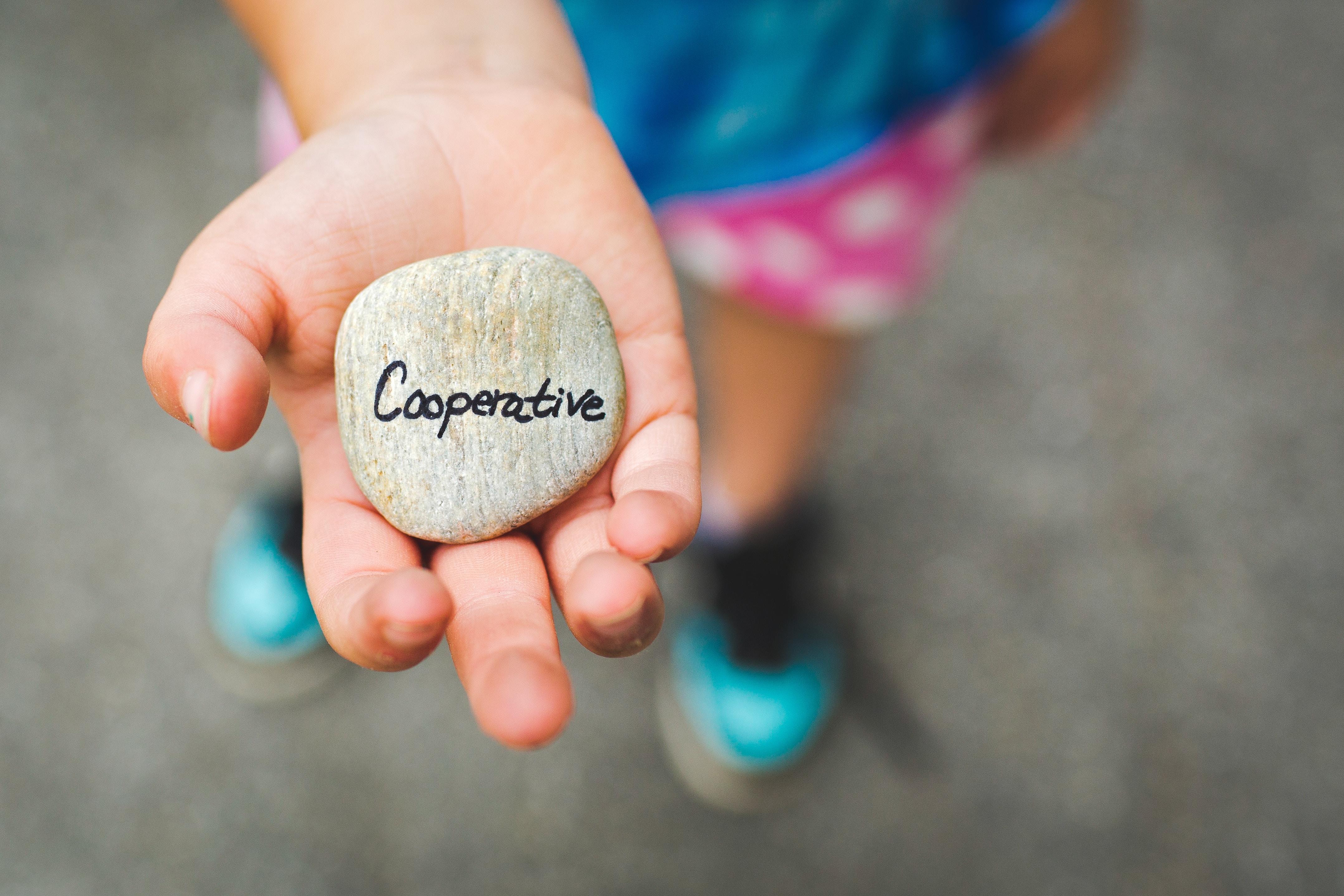 word written on pebble