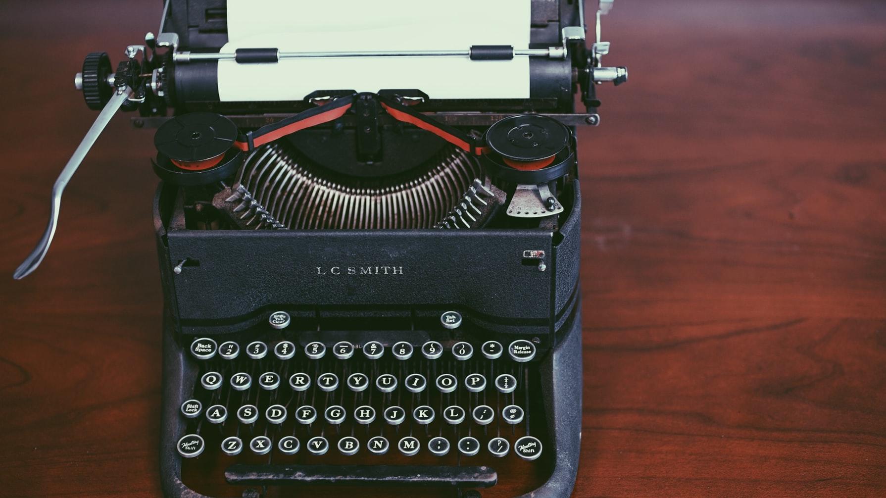 black typewriter