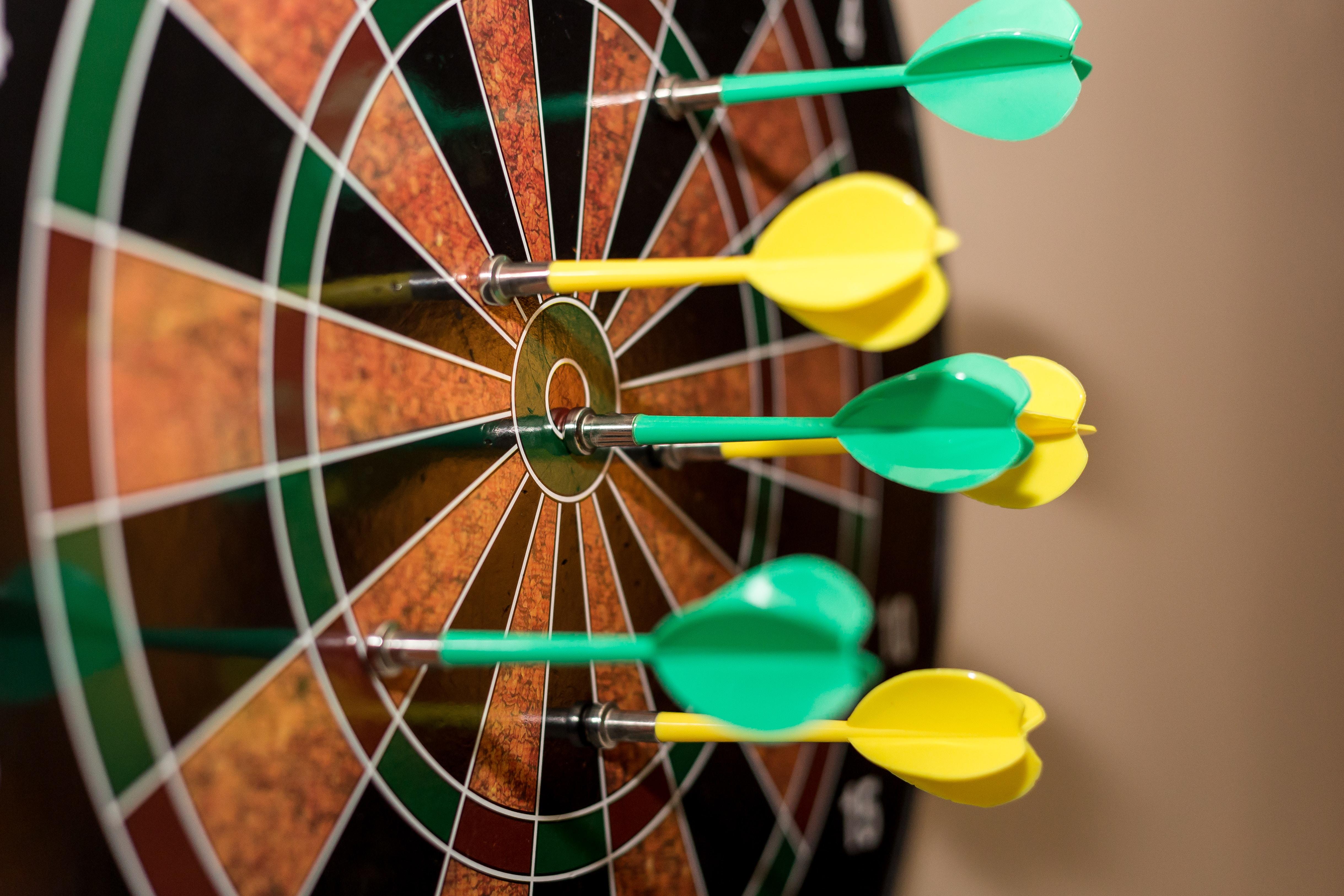 darts and dartboard